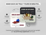 Supplements Static Meta Ad Templates Easy to customize Mockup