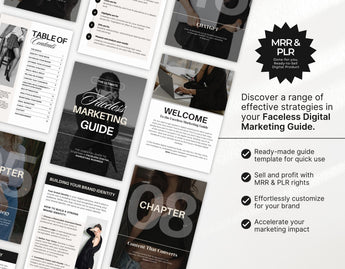 The Ultimate Faceless Marketing Guide with PLR & MRR DigiPax