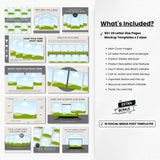 US Letter Size Pages Canva Mockup Templates Bundle DigiPax