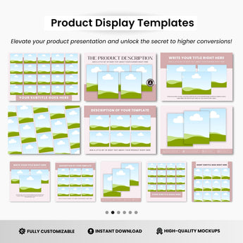 US Letter Size Pages Canva Mockup Templates Bundle DigiPax