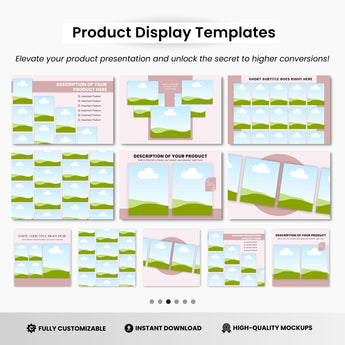 US Letter Size Pages Canva Mockup Templates Bundle DigiPax