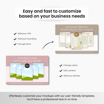 US Letter Size Pages Canva Mockup Templates Bundle DigiPax