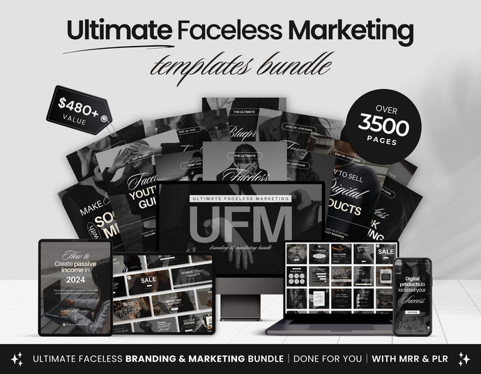 Ultimate Faceless Marketing Templates Bundle with PLR & MRR DigiPax