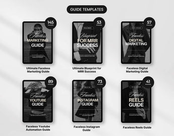 Ultimate Faceless Guides Marketing Templates with PLR & MRR Mockup DigiPax