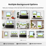 Wall Art Canva Mockup Templates Black Frames DigiPax