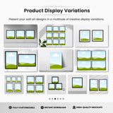 Wall Art Canva Mockup Templates Black Frames DigiPax