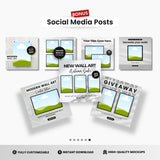 Wall Art Canva Mockup Templates Black Frames DigiPax