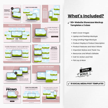 Website Canva Mockups Bundle White Devices DigiPax