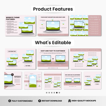 Website Canva Mockups Bundle White Devices DigiPax
