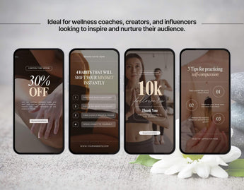 100 Wellness Instagram Reels Templates Bundle Neutral DigiPax
