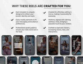 100 Wellness Instagram Reels Templates Bundle DigiPax