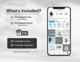 Wellness Instagram Templates Bundle Kit DigiPax