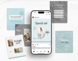 Wellness Instagram Post Templates Mockup