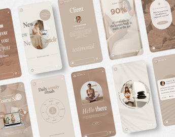 Wellness Coach Instagram Story Templates Mockup