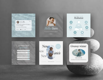 Wellness Instagram Templates Bundle Kit DigiPax
