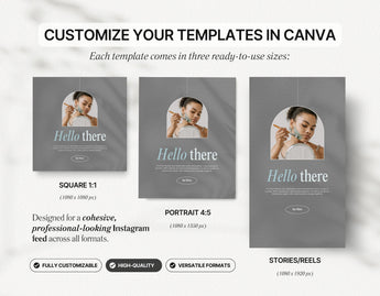 Wellness Instagram Templates 3 Sizes