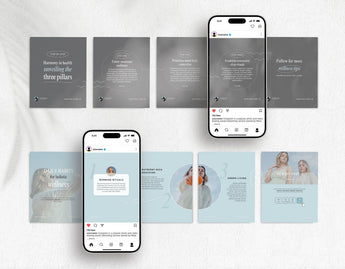 Wellness Instagram Carousel Templates Mockup