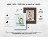 Wellness Instagram Templates Bundle Color Changes Mockup