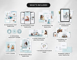 Ultimate Wellness Coach Social Media Templates Bundle Kit What is Included Mockup DigiPax