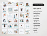 Wellness Coach Social Media Post Templates Bundle Kit Mockup DigiPax