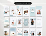 Wellness Coach Social Media Story Templates Bundle Kit Mockup DigiPax