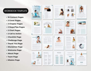 Wellness Coach Canva Workbook Template Mockup DigiPax