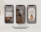 100 Yoga Coach Instagram Reels Templates Bundle DigiPax