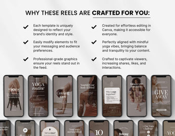100 Yoga Coach Instagram Reels Templates Bundle DigiPax