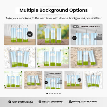 3 Skinny Tumblers Canva Mockup Templates Bundle DigiPax