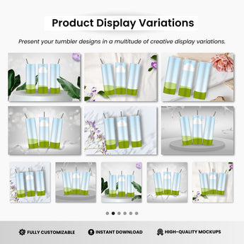 3 Skinny Tumblers Canva Mockup Templates Bundle DigiPax