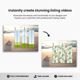 Etsy 3 Skinny Tumblers Listing Video Template Summer DigiPax