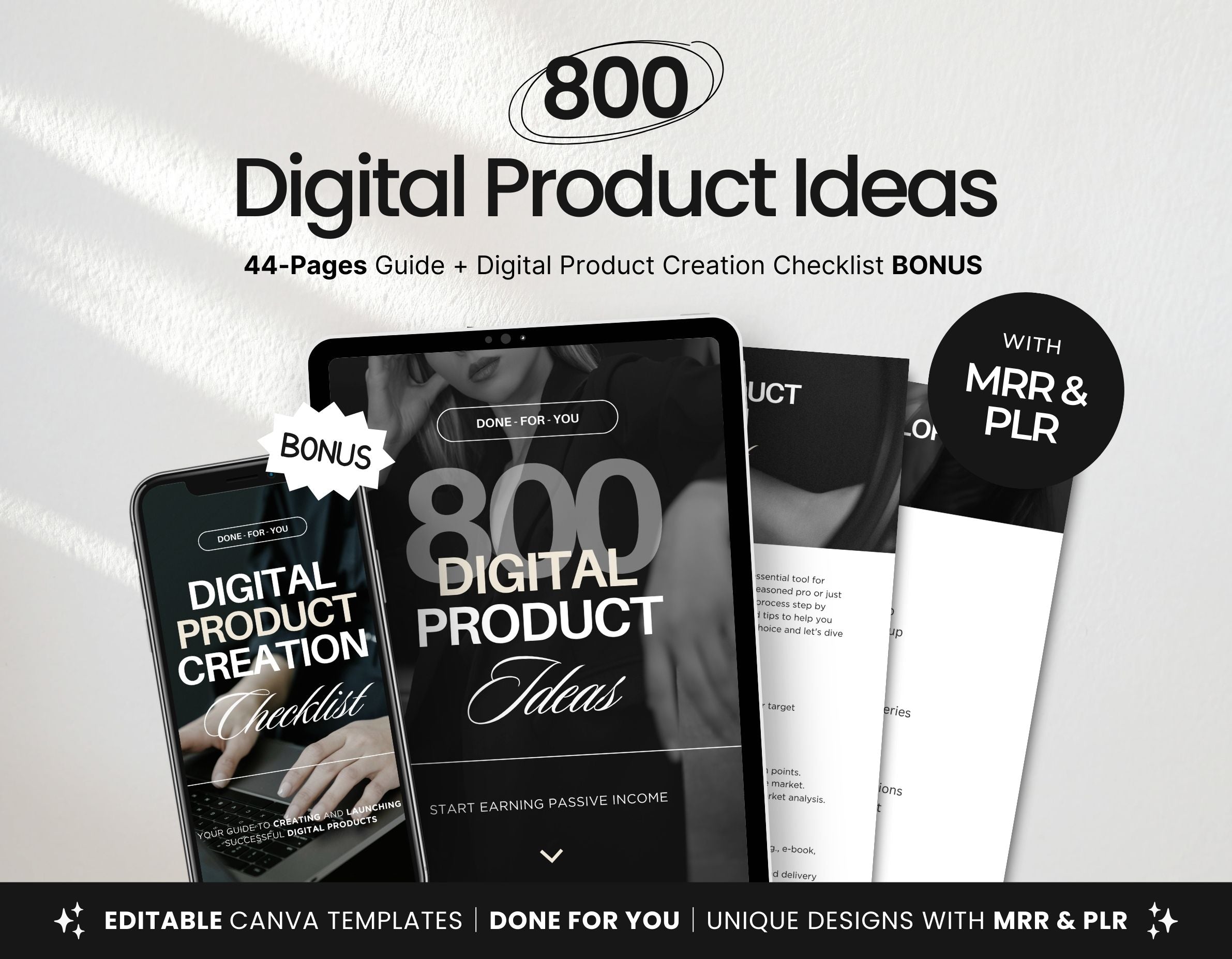 800 Digital Product Ideas with PLR & MRR DigiPax