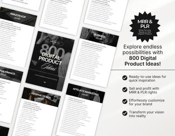 800 Digital Product Ideas with PLR & MRR DigiPax