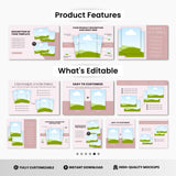 A4 Document Pages Canva Mockup Templates Bundle Pink DigiPax