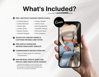 500 Aesthetic Faceless Videos for Instagram Reels & TikTok with PLR & MRR DigiPax