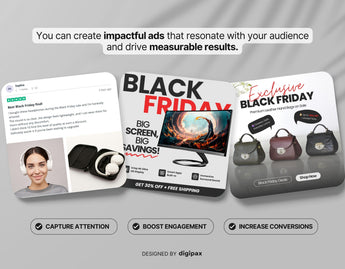 Black Friday Static Meta Ad Templates Mockup