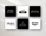 Quotes Instagram Post Templates Black & White 6 posts mockup