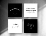 Quotes Instagram Post Templates Black & White 4 posts mockup