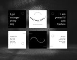 Quotes Instagram Post Templates Black & White 6 posts mockup