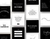 Quotes Instagram Post Templates Black & White various posts mockup