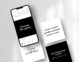 Quotes Instagram Post Templates Black & White phone posts mockup