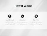 Quotes Instagram Post Templates Black & White how it works mockup