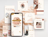 Beauty Instagram Templates Bundle Kit posts and stories mockup