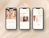 Beauty Instagram Templates Bundle Kit phone stories mockup