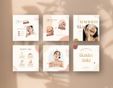 Beauty Instagram Templates Bundle Kit 6 posts mockup