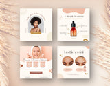 Boho Beauty Instagram Post Templates 4 posts mockup