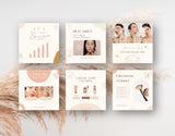 Boho Beauty Instagram Post Templates 6 posts mockups