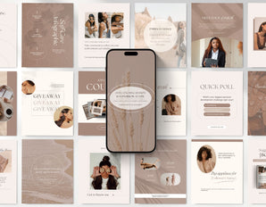 Coach Instagram Templates Bundle Kit Neutral Mockup Cover