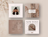 Coach Instagram Post Templates Beige 4 posts mockup