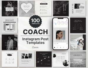 Coach Instagram Post Templates Aesthetic Cover Mockup